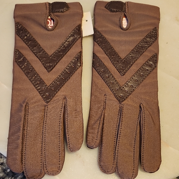 Vintage Aris Isotoner Brown Driving Gloves NWT - Picture 1 of 11